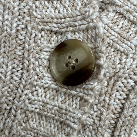 Eddie Bauer Beige Cream one button knit cardigan - Picture 5 of 6